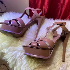SOLD!🔥Saint Laurent Tribute Tan Heels 👠